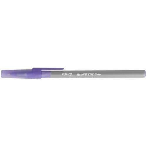Bic Set med 40 bläckpennor med runt grepp Lila bläck