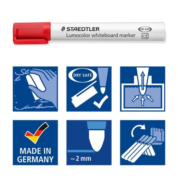 Whiteboard Markers - Sæt med 4 stk