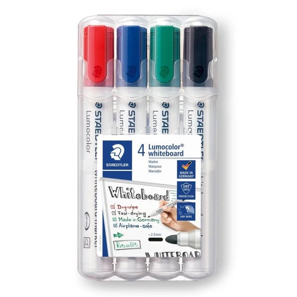 Whiteboard Markers - Sæt med 4 stk