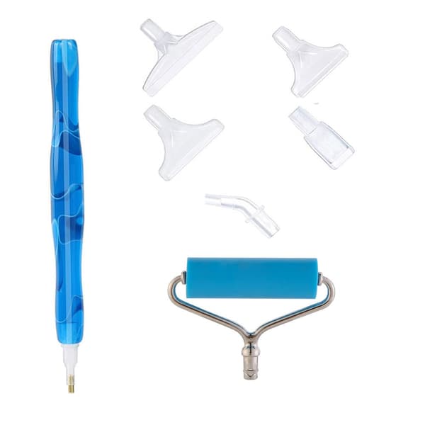 Diamant Painting Pen Sæt med Rulle Blå