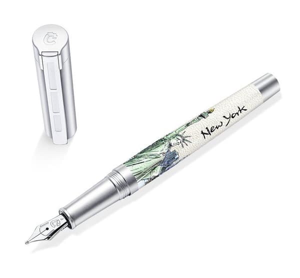 Staedtler premium - 9PU125M - Staedtler Initium - Corium Urbes - Reservoarpenna i läder - New York - Spets: M