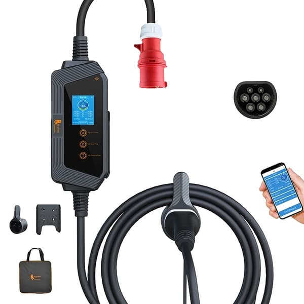 Sähköauton latausasema, 7KW/11KW/22KW, IP66-luokitus, älykäs Wi-Fi-ohjaus,22KW-sovellus