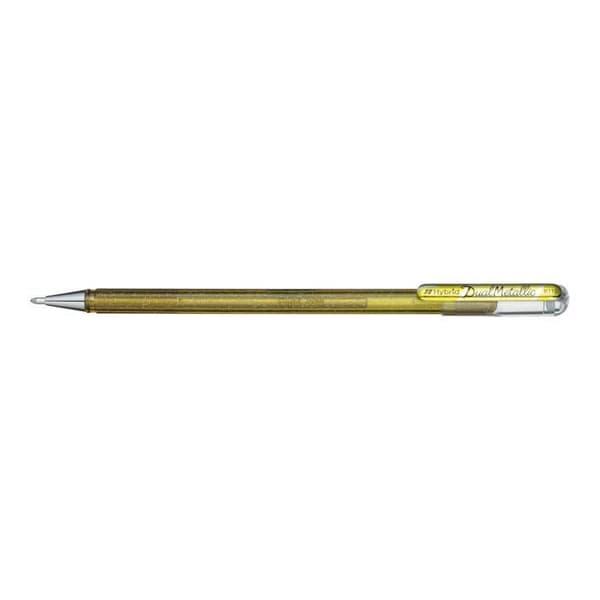 Pentel Hybrid Dual Metallic Roller guldpigment gelbläck 1 mm