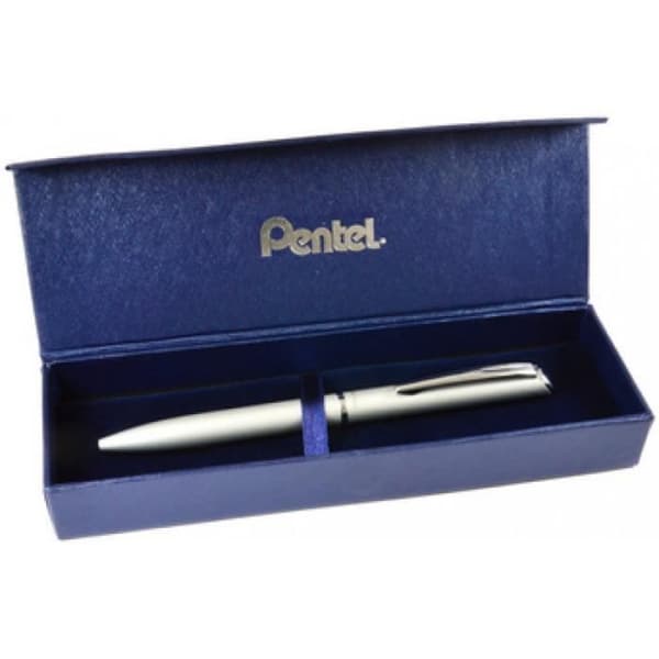 Pentel EnerGel Hi-Class Gel Ink Roller Pen, Silver 0,000000 Svart