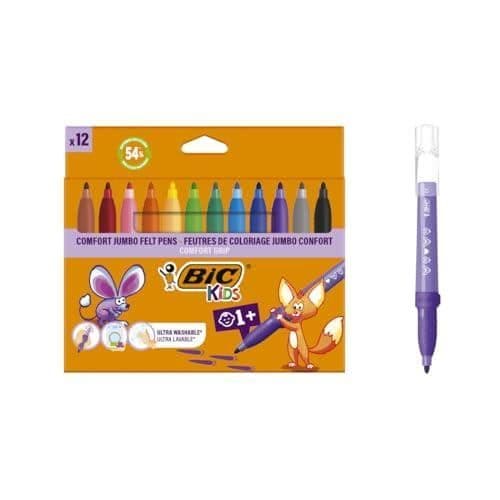 Pennor - BIC - 517250 - Multifärgad - Jumbo - Pack om 12