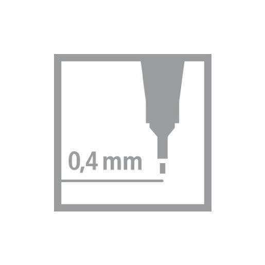Stylo-Feutre - POINT - POINT 88 - Fin spets 0,4 mm - Färg Äpplegrön - Hexagonal