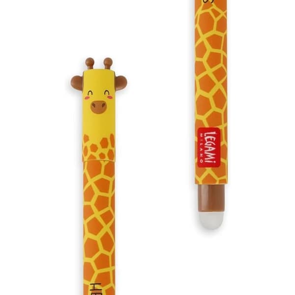 Raderbar gel bläckpenna - Legami - Giraffe body - 0,7 mm - Svart bläck - Raderbar