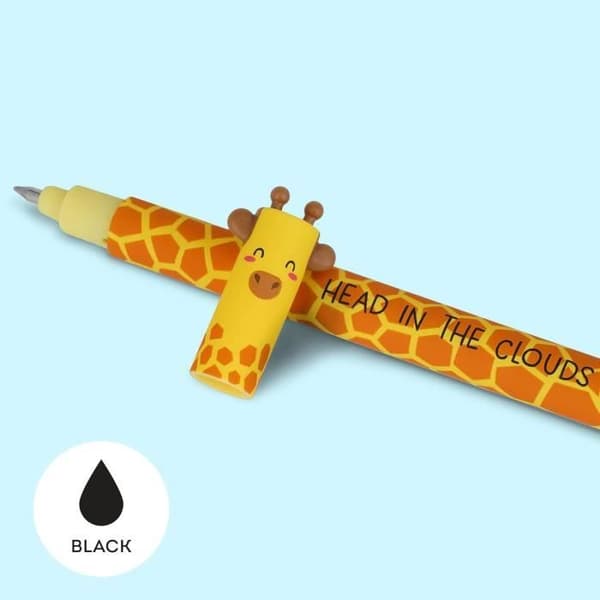 Raderbar gel bläckpenna - Legami - Giraffe body - 0,7 mm - Svart bläck - Raderbar