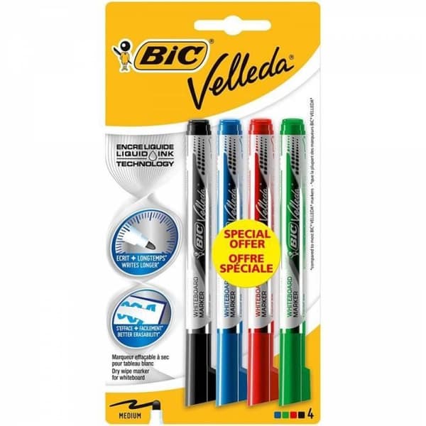 Set med 4 Velleda Liquid Ink Pens Medium
