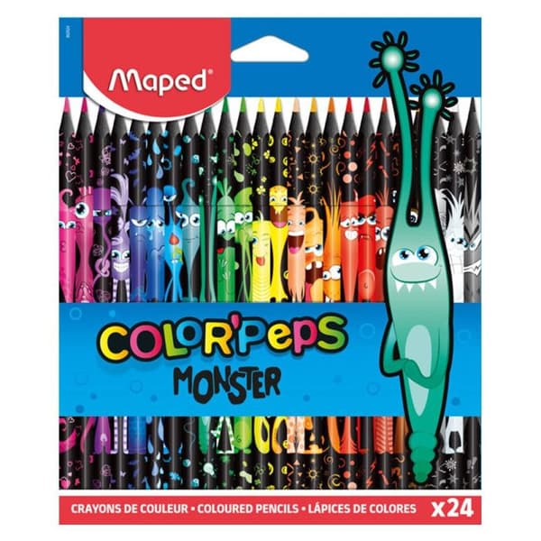 24 färgpennor - Sortiment - Color'Peps Monster - Maped
