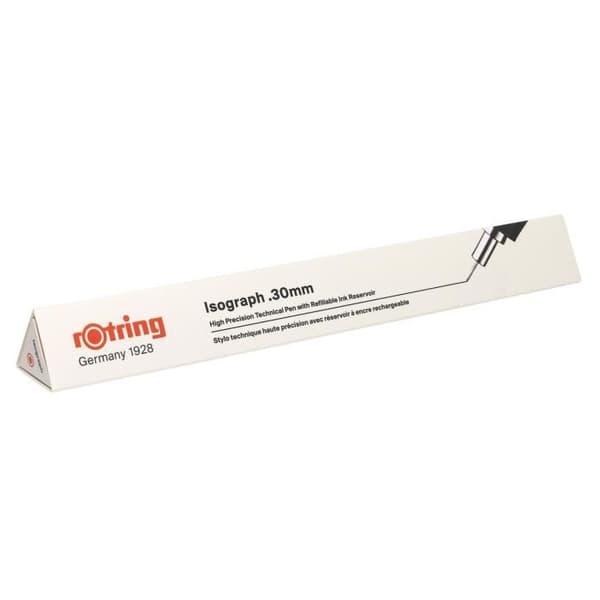 Teknisk ritpen Isograph - ROTRING - 0.30mm - fin spets - påfyllningsbar - svart