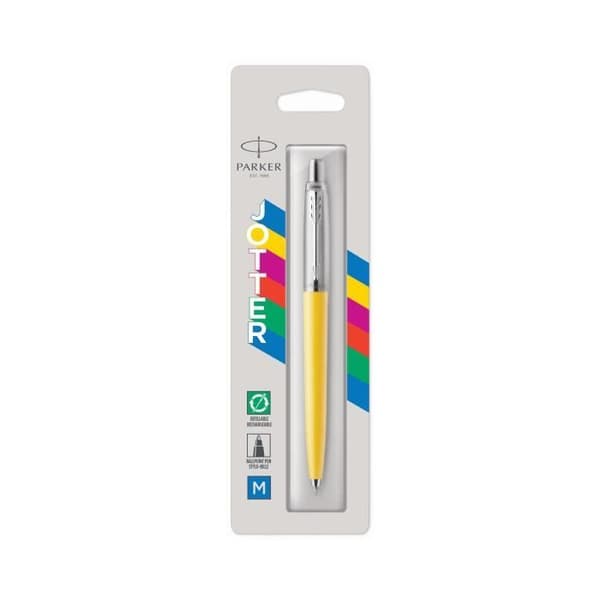 Kullpenna - PARKER - Jotter Originals - Gul - Medium spets - Kromad