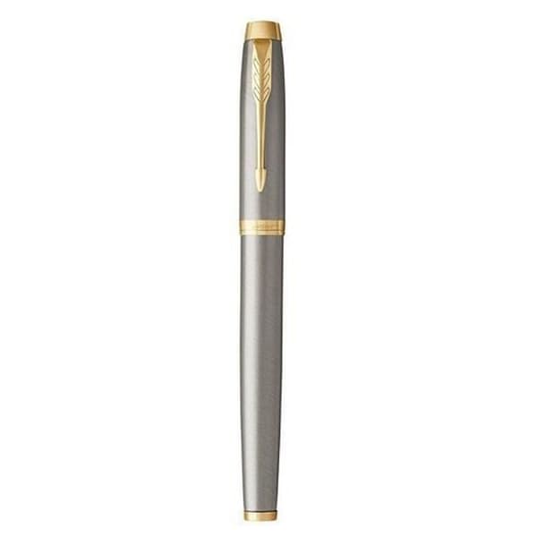 Parker IM, Kulspetspenna, Grå, Svart, Mässing, Guld, Rostfritt stål, Tunn, Ambidextrous