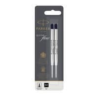 PARKER Quinkflow kulspetspåfyllning, medium spets, svart, blister X 2