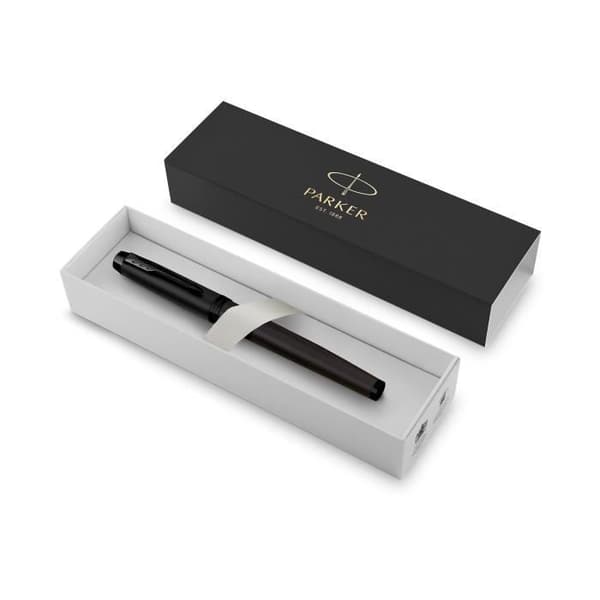PARKER IM Monokrom svart reservoarpenna, medium spets, presentförpackning