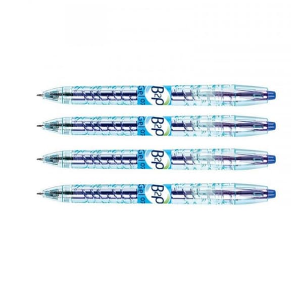 Set med 4 Begreen blå Pilot B2P gel bläckpennor