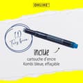 Miniatyrbild 5 av 6: Stylo plume - ONLINE - College Black Style - Iridium Plume M - Svart och Blå - Återuppladdningsbar