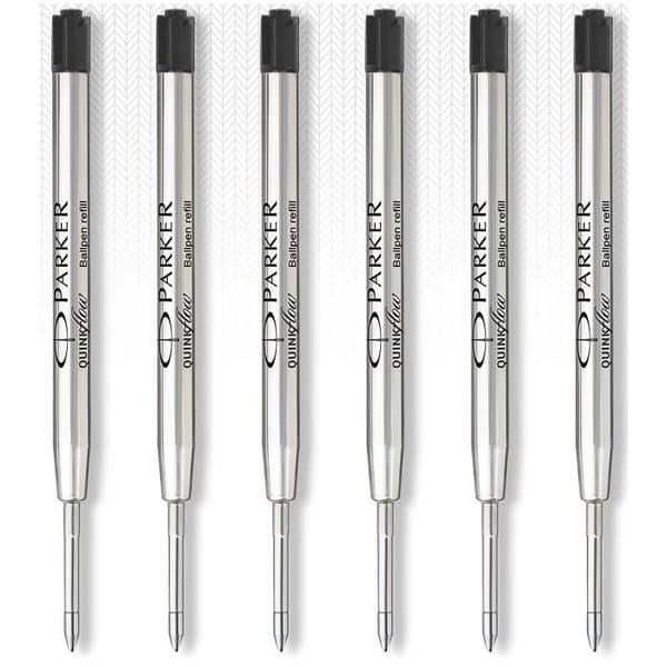 Quinkflow Refills för kulspetspenna - PARKER - Medium Point - Svart