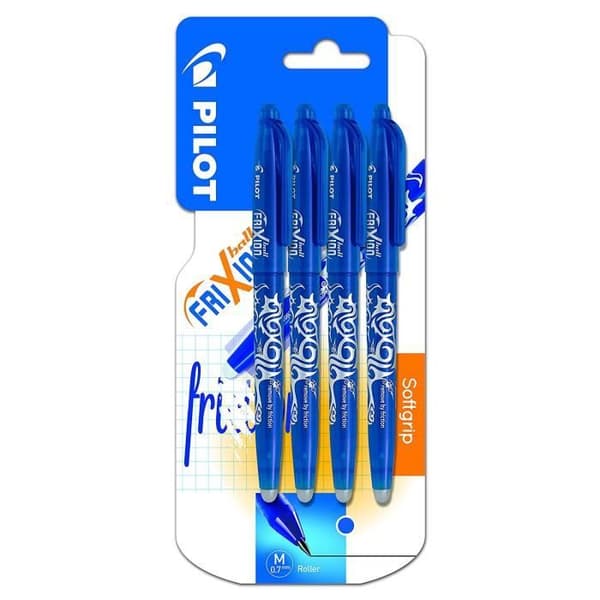 Pilot Spain Frixion Ball Stylo roller pen, 4 stycken, färg Blå - BL-FR-7-L