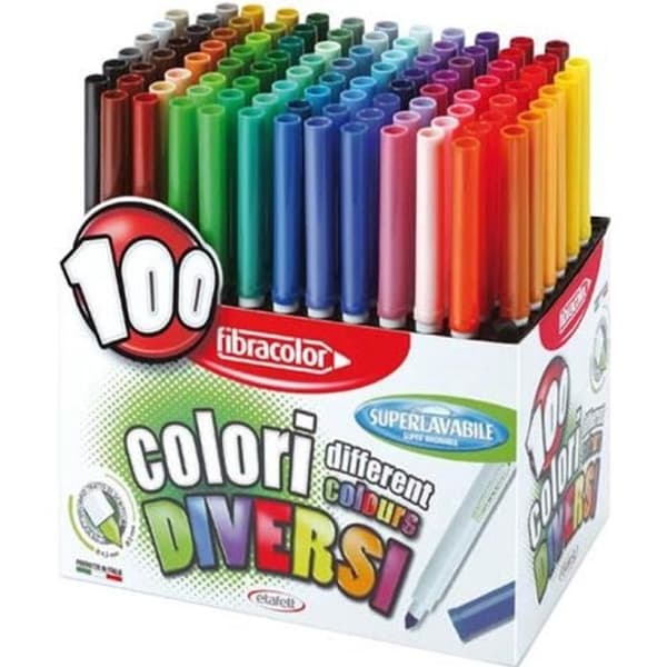 Fibracolor Filt blandade färger 2-4,5 mm förpackning om 100 st