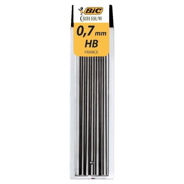 BIC 4 färger 3+1 HB Kulspetspenna och mekanisk penna - Blister med 1 + 12 avledningar 0,7 mm HB