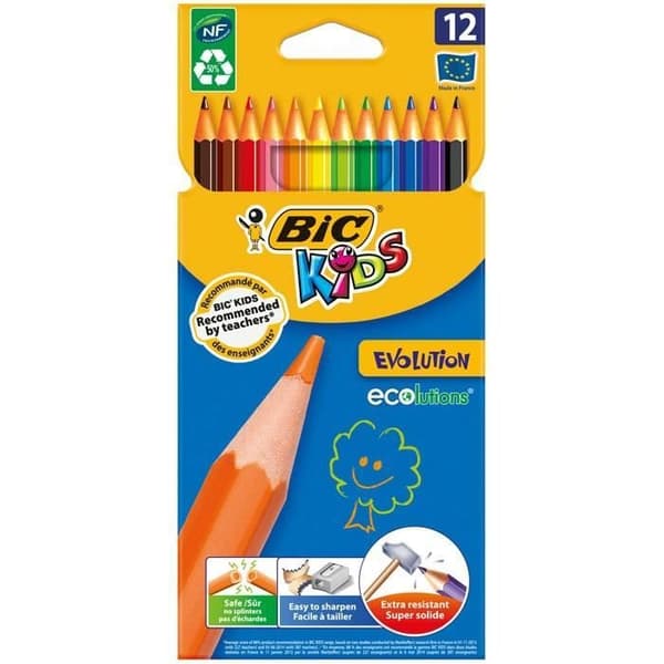 BIC® Kids - BIC® Kids Evolution® färgpennor x12