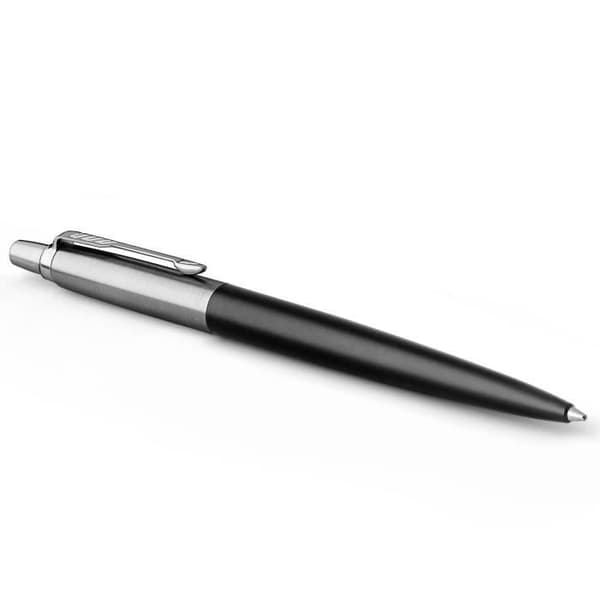 PARKER Jotter kulspetspenna, Bond Street svart, kromkant, blå refill, presentförpackning