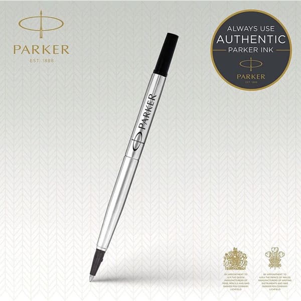 Laddningspatron - PARKER - Quinkflow - Medelspets - Svart bläck - Blister X 1