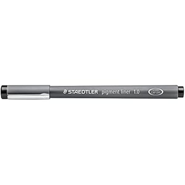 STAEDTLER finmarkörer - Svart pigment - Linjebredd 1,0 mm - Outplånligt bläck - 10 fina markörer