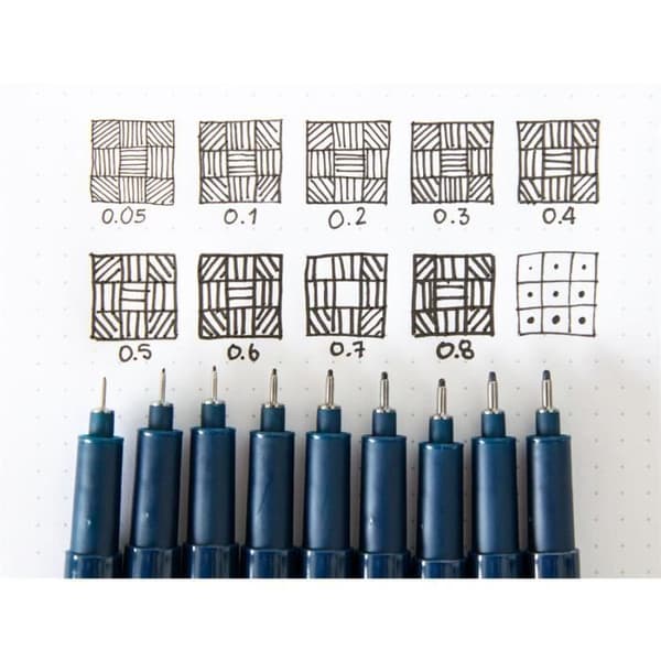 Fin precisionsfiltpenna - EDDING - 1880 - Kalibrerad spets - Svart - Paket med 10