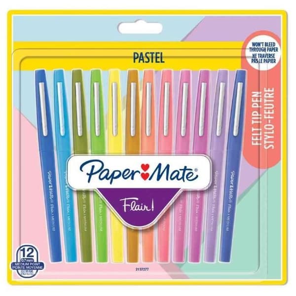 Flair PASTELL filtpenna, blister med 12 st