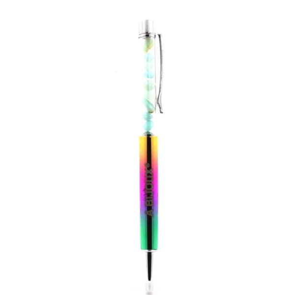 Stylo mineral - ABIJOUX - Amazonit från Brasilien - Återuppladdningsbar - Svart bläck - Unisex
