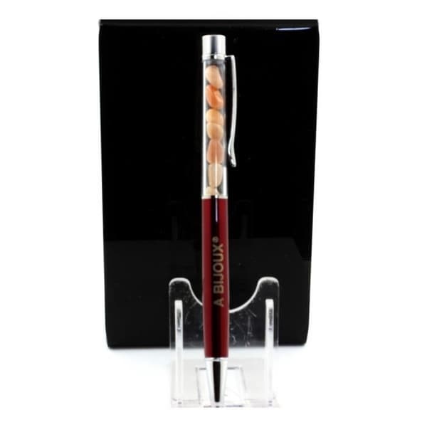 Mineralpenna Sunstone från Tanzania - ABIJOUX - Kulspets - Svart bläck - Medium spets - Påfyllningsbar