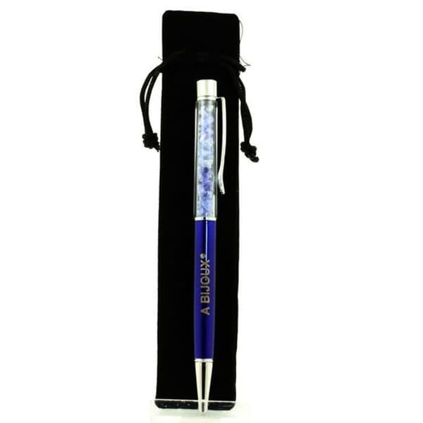 Stylo Minéraux - Béryl Morganite - Brasil - Färg Grön Äpple - Återanvändbar - Bläck Svart/Blå