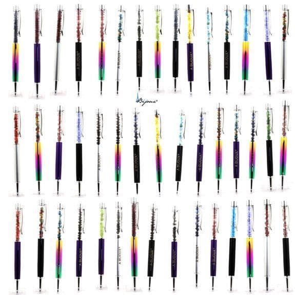 ABIJOUX Raw Tanzanite Mineral Pen - Kulspets - Svart - Medium