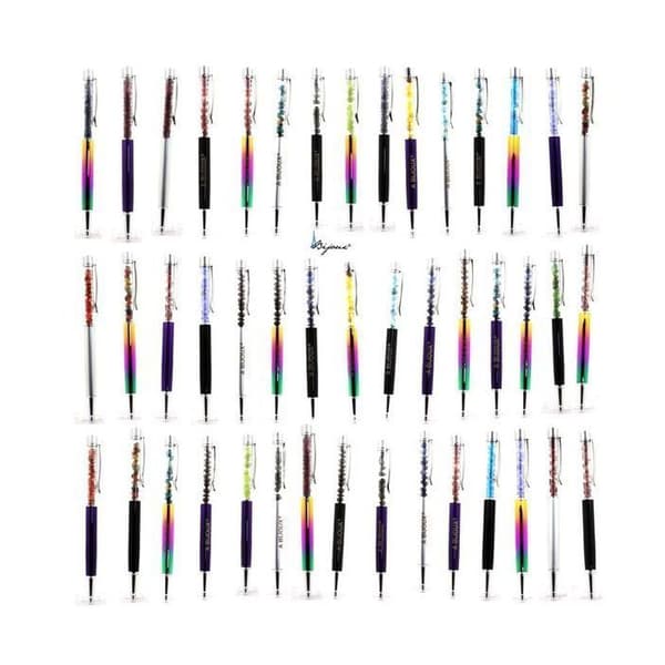 Kulspet - ABIJOUX - Brasil Amethyst - Svart bläck - Återuppladdningsbar - Unisex