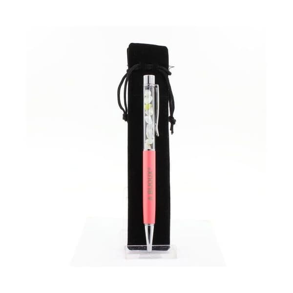 Stylo Minéraux - Rubis du Brésil - Bille - Färg Rosé Lax - Svart Bläck - Återfyllbar
