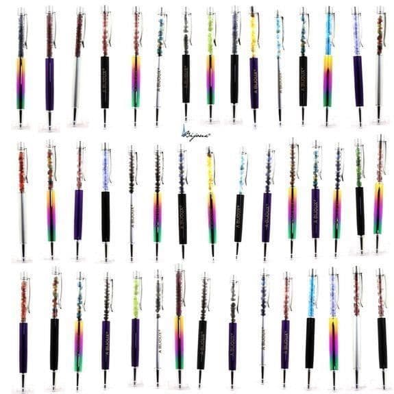 Stift i mineraler - ABIJOUX - Solsten - Svart - Laddningsbar - Medium storlek
