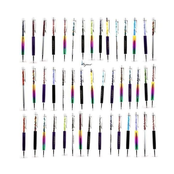 Stift i mineral zebragemsa från Brasilien - ABIJOUX - Kul - Svart - Medium - Återfyllbar