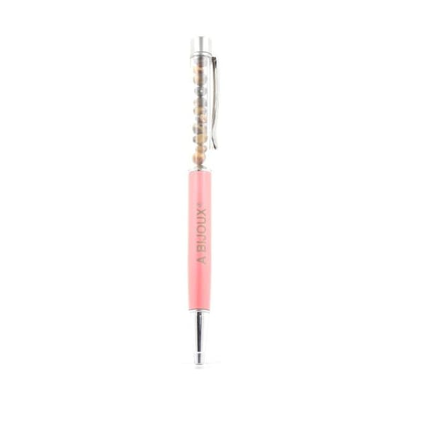 Stift i mineraler - ABIJOUX - Tigeröga - Rosa Lax - Kul - Svart - Medium