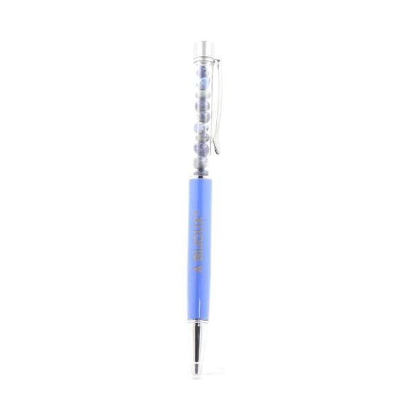 Mineralpenna - ABIJOUX - Lapislazuli - Svart bläck - Medelspets - Återfyllbar