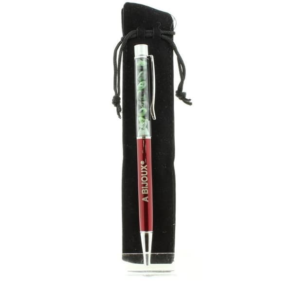Stylo Minéraux - Epidote - Myanmar - Röd Bordeaux - Återuppladdningsbar - Svart Bläck