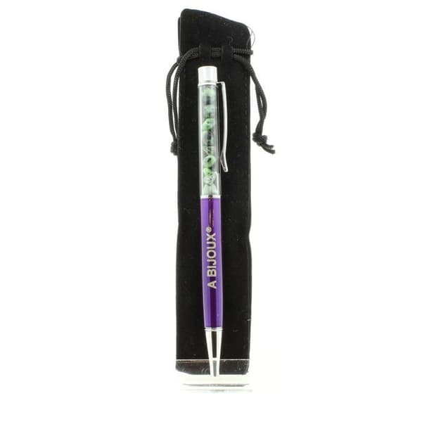 Stylo mineraler - Stenar och mineraler - Epidot - Lila - Återfyllbar - Svart bläck