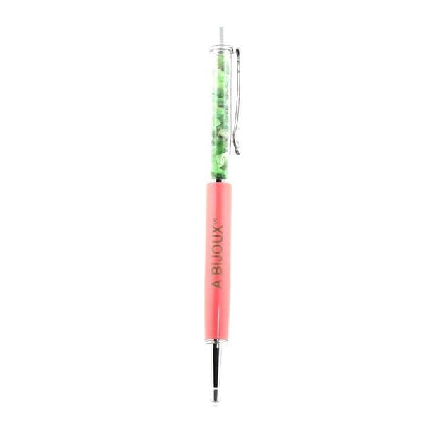 Stylo - ABIJOUX - Brut Tsavorite granat - Svart bläck - Medium spets - Återuppladdningsbar