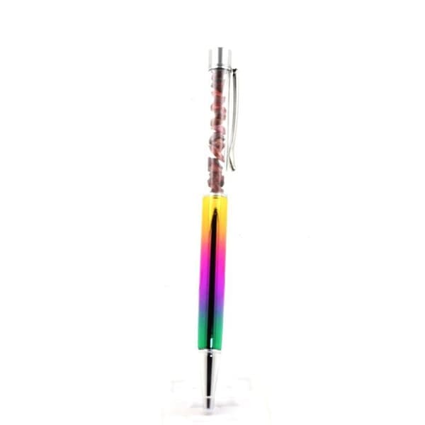 Stylo mineraler - ABIJOUX - Rå Rhodolite granat - Uppladdningsbar - Svart bläck - Unisex