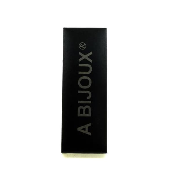 Stift med mineraler - ABIJOUX - Rå rubin - Återuppladdningsbar - Svart bläck - Medium spets