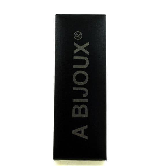 Stift med mineraler - ABIJOUX - Rå rubin - Återuppladdningsbar - Svart bläck - Medium spets