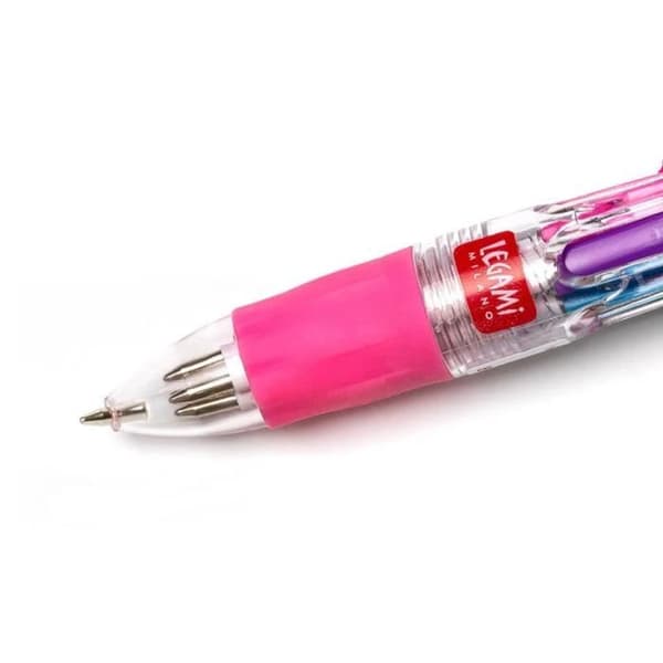 Kulspet - LEGAMI - Mini Magic Rainbow - 4 färger - 1 mm spets - Ergonomisk i silikon