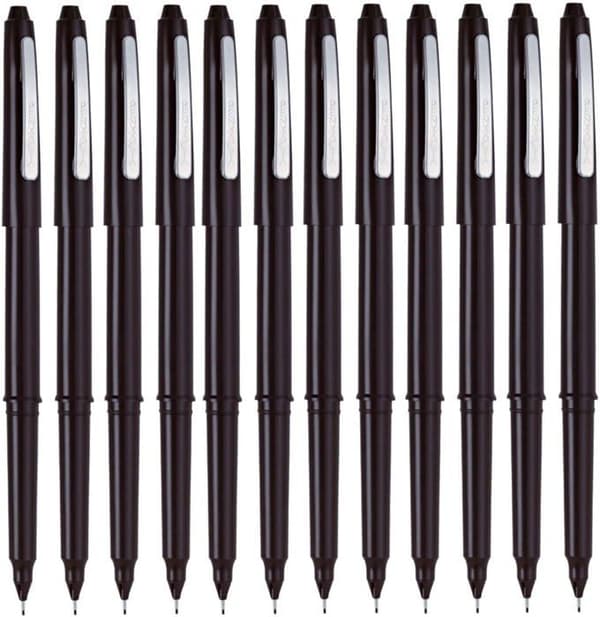 Helit Markers - H2512395 - Set med 12 Fineliner The Penxacta Markers Linjetjocklek 0,5 mm, Skrivfärg Svart