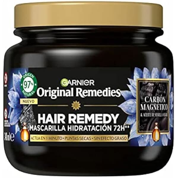 ORIGINAL REMEDIES Magnetic Charcoal Mask 340 ml - GARNIER - Svart